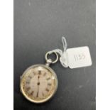 Ladies silver fob watch in box