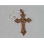 LARGE FANCY CROSS IN 9CT 10.7g inc