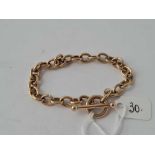 A matching Albert style 9ct bracelet 7” 5.8g