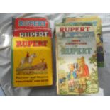 RUPERT 15 Rupert annuals 1950's - 70's, mostly wrn. & loose