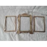 Three more photo frames, one with ribbon boarder, 7" high