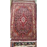 Thick pile red ground rug 40in x 60in