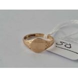 A small signet ring 9ct size J 1.2 gms