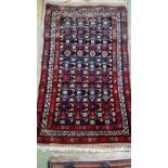 Brightly coloured Oriental rug 46in x 70in
