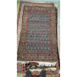 Antique rug with multi flower design