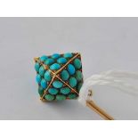 A turquoise stick pin 9ct 2.4 gms