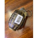 Brass mounted grenade marked KF for 8/17