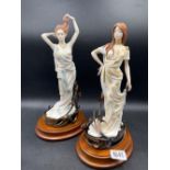 A pair of Albany porcelain figures with metal mounts, 10" high, No.43 of 500