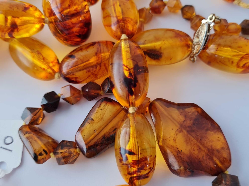 Two large strings of Baltic amber - Image 2 of 2