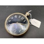 A Goliath silver back faced pocket watch with seconds dial
