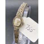 A silver and marcasite Accurist ladies wrist watch