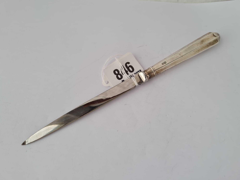 A paper knife with steel blade, Sheffield - Image 2 of 2