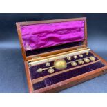 Sikes hydrometer in mahogany case
