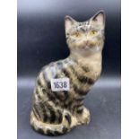 A Babbacombe Pottery seated Cat, 8" high