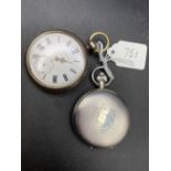 A modern silver hunter pocket watch and gents silver pocket watch
