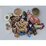 A small bag of costume jewellery