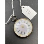 A ladies silver fob watch by Labelle