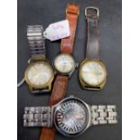 Four assorted gents watches