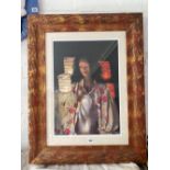 A signed Ltd Edition print "Anna" with paper lanterns by RO Lenkiewicz