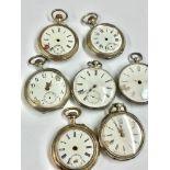 Antique gents silver pocket watches AF