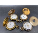 Two half hunter pocket watches and two hunter pocket watches