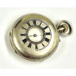 Ladies Solid silver half hunter pocket watch