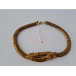 A gilt snake necklace 12 inch