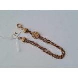 A three strand fancy bracelet 9ct 8 inch 8.1 gms