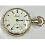 Vintage pocket watch in glass display case