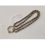 A twist oval silver chain 18 inch