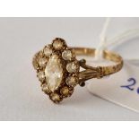 A 9ct dress ring size S 2 gms