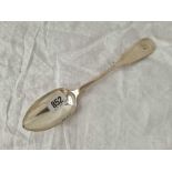 A Victorian Exeter table spoon, fiddle pattern, 1871 by TS, 84g