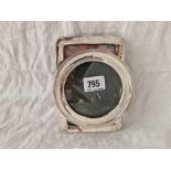 Two photo frames, one circular, 4.5” diameter and another oblong, both 1924