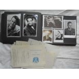 AUTOGRAPHS a 1950's album from family of former BBC employee of c.35 signed & insc. photos incl.
