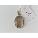 9ct Vintage moonstone set pendant