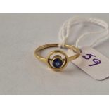 A Edwardian sapphire ring 18ct gold tested size K 1.7 gms