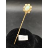 A opal cluster stick pin
