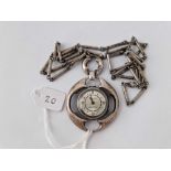 1970's Corocraft watch pendant & chain