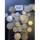 Foreign silver coins 165g