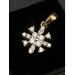 A bright diamond star pendant