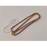 A rose gold belcher link chain 9ct 15 inch 7.8 gms