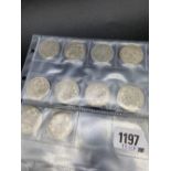 Complete set of George V! silver halfcrowns 10 coins 1937 - 1946 some higher grades
