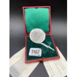 Silver investiture medallion 73gm