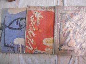 VERVE Nos. 2, 3 & 4, orig. wrps. cold. litho plts. by Chagall, Klee, Miro etc.