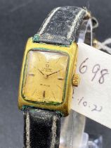 A ladies square faced OMEGA automatic DE VILLE wrist watch