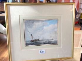 Late 18th Century School, Seascape with Shipping 5 ½ x 7 inch. Ex Colnaghi & Co London
