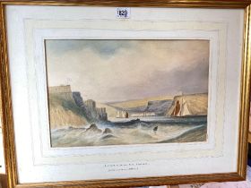 A George Gregory, Entrance to Sutton Pool Plymouth, 10 x 15 inch, signed and inscribed