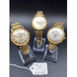 Three gents wrist watches TIMEX ACCURIST AVIA