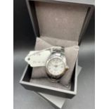 A SEIKO perpetual calendar 100 M with seconds sweep date aperture as new in box