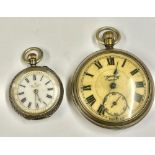 Two antique pocket watches one silver and one other